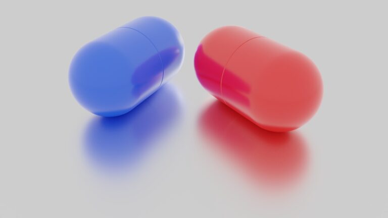 grafika przedstawiajaca dokonanie wyboru miedzy tabletkami